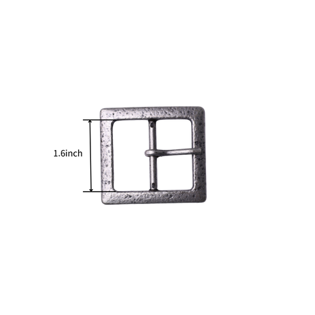 Square Metal Buckle with Slide Pin – 1.6 Inch (2 Colors)