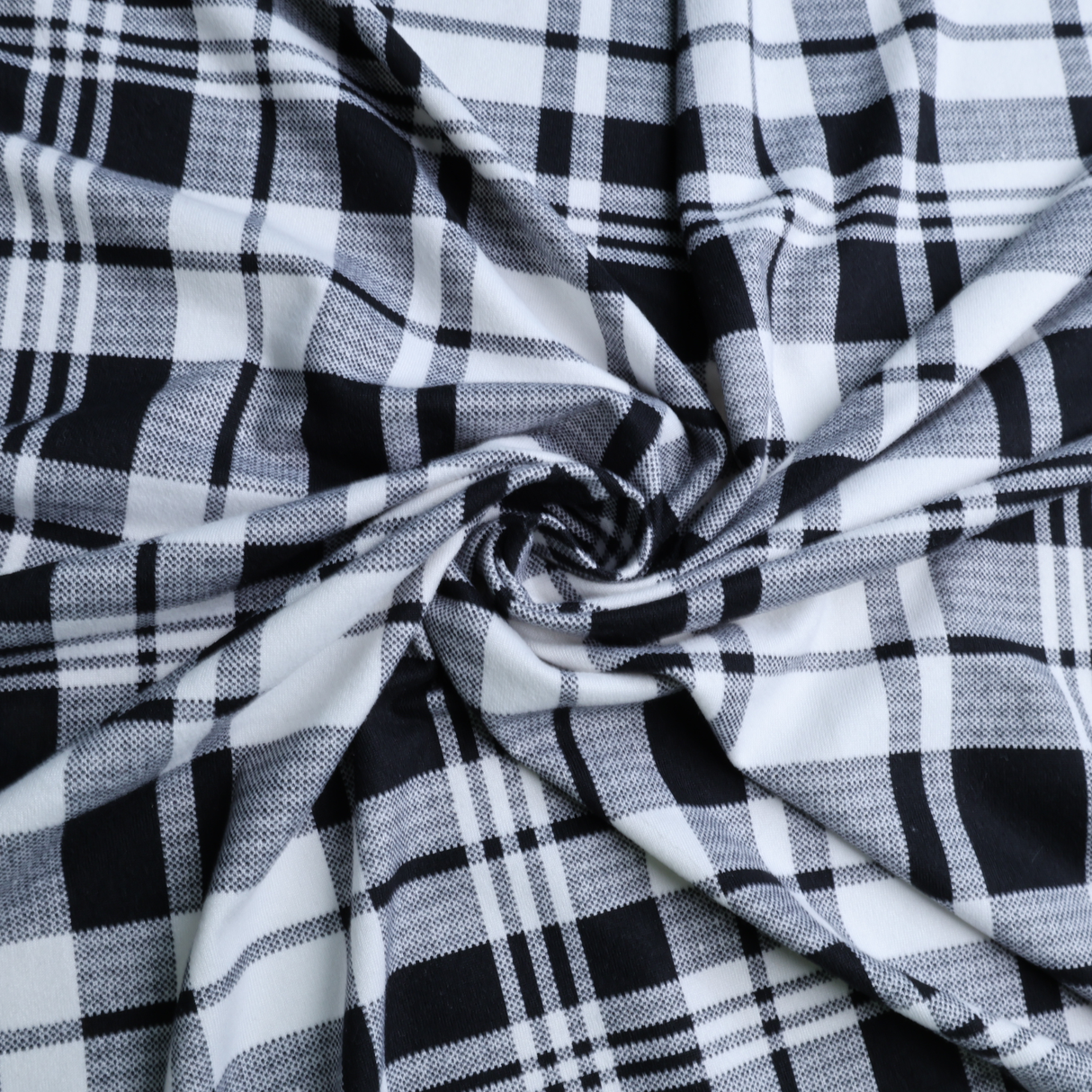 Plaid Double Brushed Poly Spandex Jersey Knit Fabric (5 Colors) – By the Yard