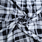 Plaid Double Brushed Poly Spandex Jersey Knit Fabric (5 Colors) – By the Yard