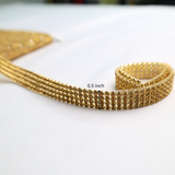 Gold Rhinestone Trim - 0.5 Inch/10YDS (#GD02)