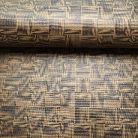 Textured Upholstery Fabric – Geometric Block Pattern, W: 54", by Yard