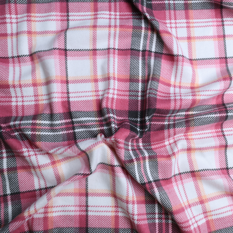 Plaid Double Brushed Poly Spandex Jersey Knit Fabric (5 Colors) – By the Yard