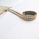 Gold Mirror Bar & Rhinestone Trim - 0.5 Inch/10YDS (#GD10)