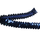 Iridescent Sequin Decorative Trim (Yellow&Navy), 1" Wide (10 Yards)