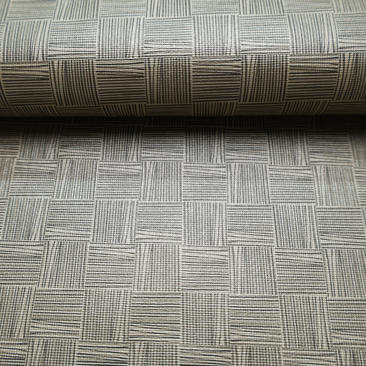 Textured Upholstery Fabric – Geometric Block Pattern, W: 54", by Yard