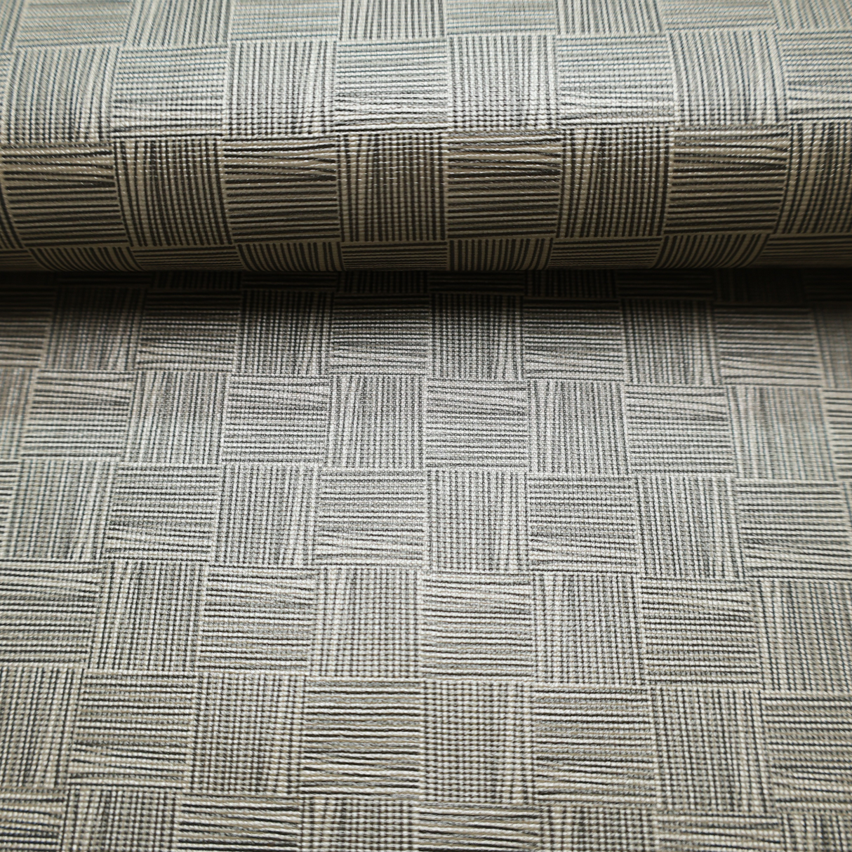 Textured Upholstery Fabric – Geometric Block Pattern, W: 54", by Yard