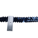 Iridescent Sequin Decorative Trim (Yellow&Navy), 1" Wide (10 Yards)