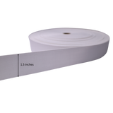 Vinyl Elastic Band: White,  50 Yards, 4 Sizes(1.0"/1.5"/2.0"/3.0")