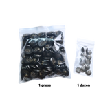 ASTRO Button : Black, 4-Hole, 2 Sizes, by Dozen(12 pcs)/Gross(144 pcs)