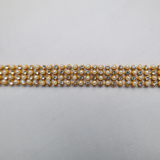 Gold Pearl & Rhinestone Trim - 0.5 Inch/10YDS (#GD27)