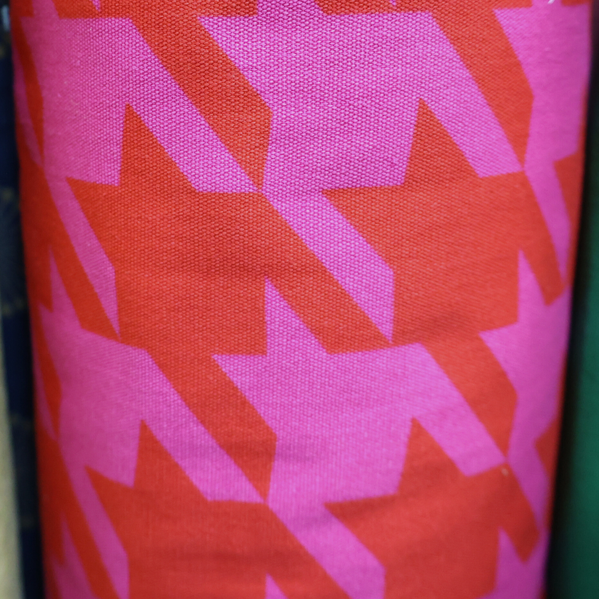 Bold Houndstooth Print Cotton Fabric – 57 inches, 100% Cotton - By the Yard