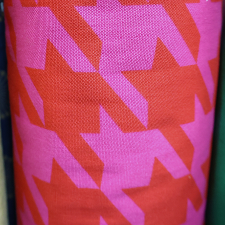 Bold Houndstooth Print Cotton Fabric – 57 inches, 100% Cotton - By the Yard