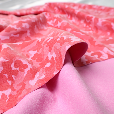 Printed Suede Scuba Double Knit Fabric/4 colors Camo Collection - By the Yard