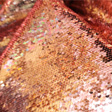 Rose Gold Sequin Mesh Fabric(#SPI21) By the Yard