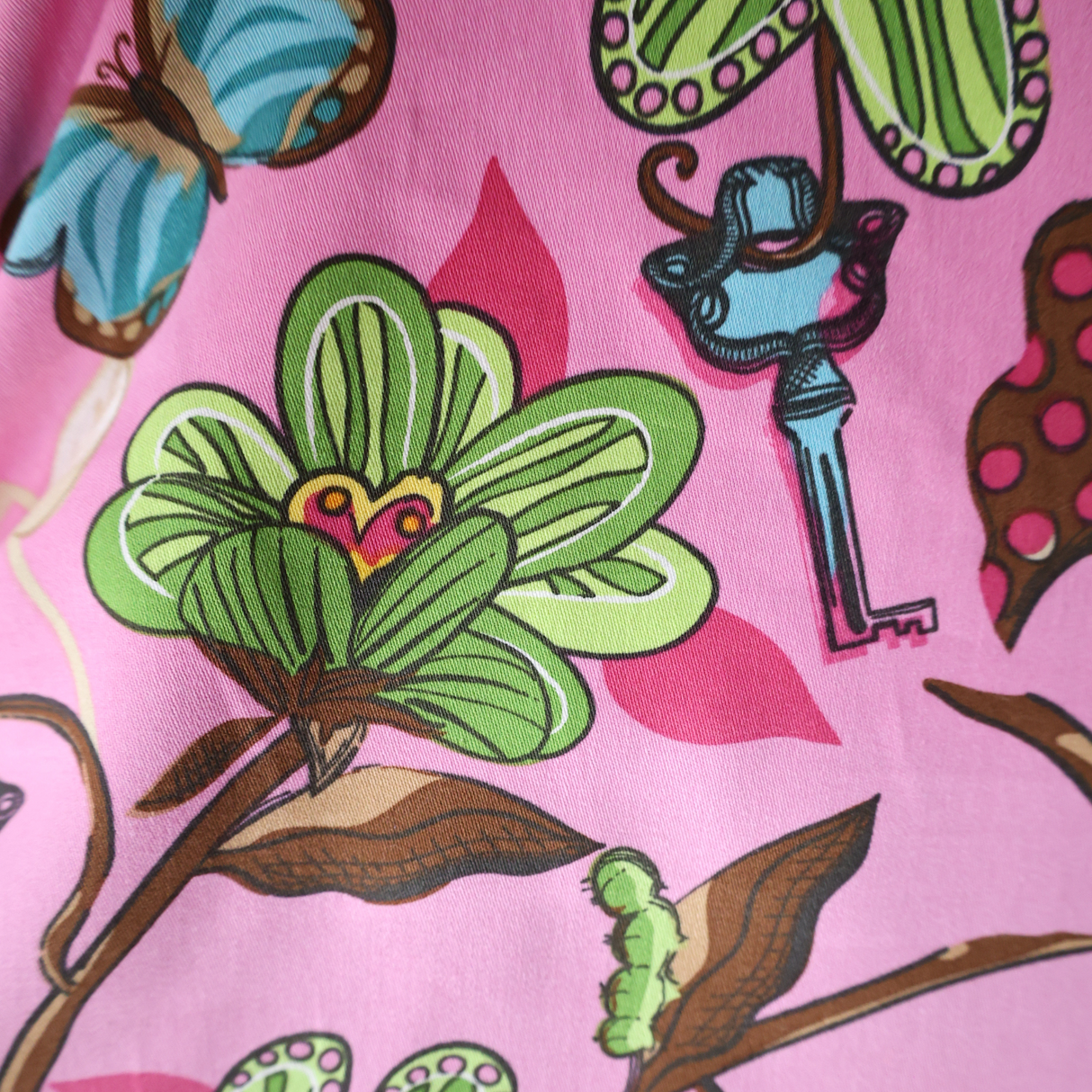 Floral & Butterfly Print(#CPF01) By Yard