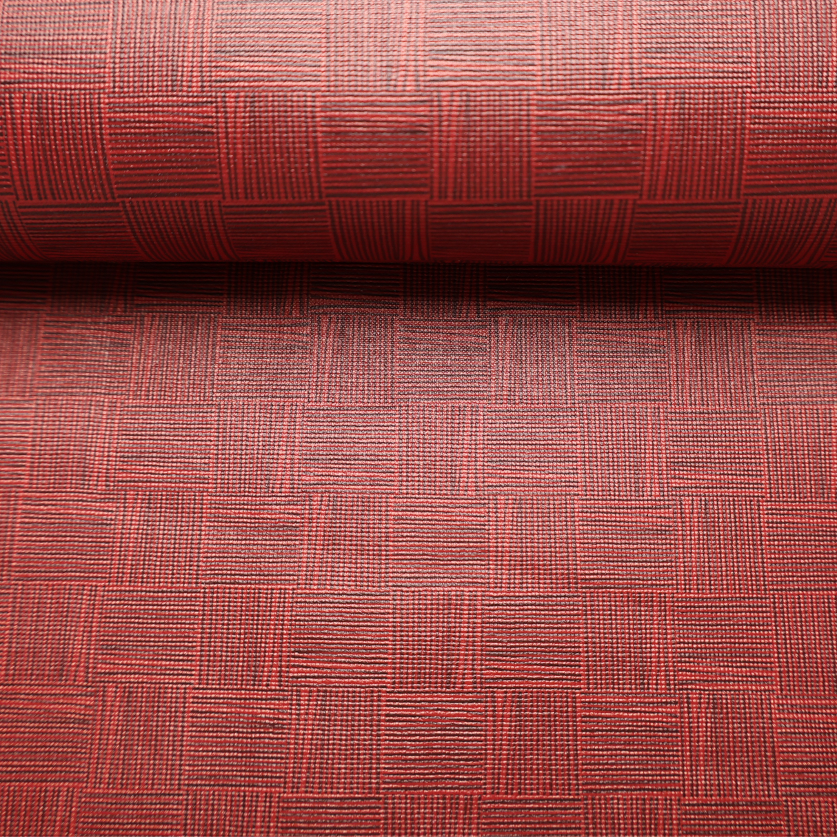 Textured Upholstery Fabric – Geometric Block Pattern, W: 54", by Yard
