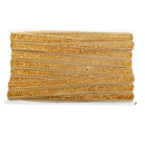 Gold Beaded Chain Trim - 0.5 Inch/10YDS (#GD03)