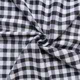 Black & White Check Double Knit Fabric