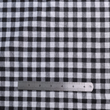 Black & White Check Double Knit Fabric