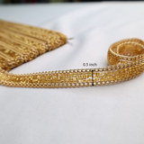 Gold Beaded Chain Trim - 0.5 Inch/10YDS (#GD03)