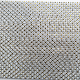 Silver & Gold Double Row Rhinestone Trim - 1/2 Inch/10YDS (#SIL26)