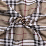 Classic Check Double Knit – Beige/Black - By the Yard