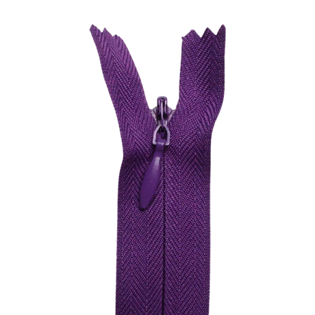 All Purpose, Plastic Invisible Zippers -18", Purple Shade