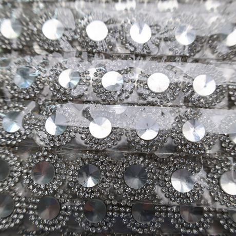 Round Rhinestone Circle Trim - 3/4 Inch/10YDS (2 Colors)