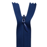 All Purpose, Plastic Invisible Zippers -18", Blue Shade
