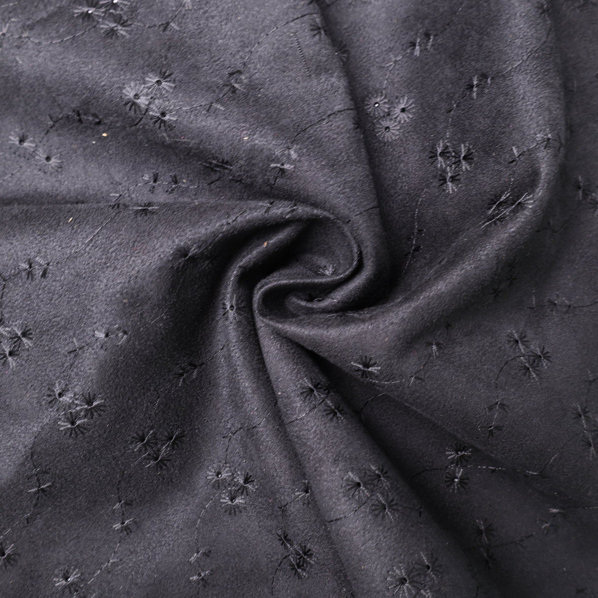 Embroidered Faux Suede Fabric – By the Yard