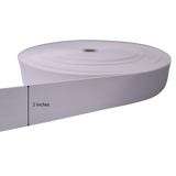 Vinyl Elastic Band: White,  50 Yards, 4 Sizes(1.0"/1.5"/2.0"/3.0")