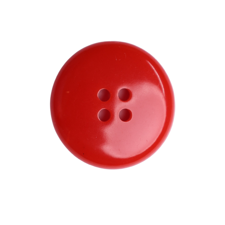 RENO Button : Red(#6611),  4-Hole, 4 Sizes, by Dozen(12 pcs)/Gross(144 pcs)