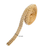 Gold Pearl & Rhinestone Trim - 0.5 Inch/10YDS (#GD27)