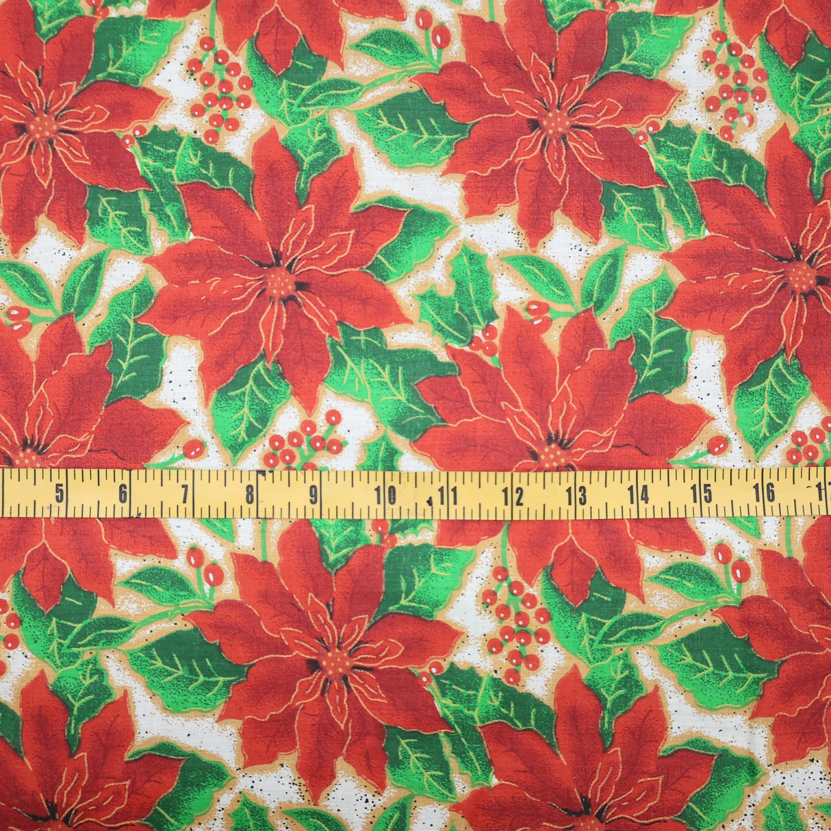 Christmas Print Fabric(3Type) – Cotton Blend, Festive Holiday Design By Yard