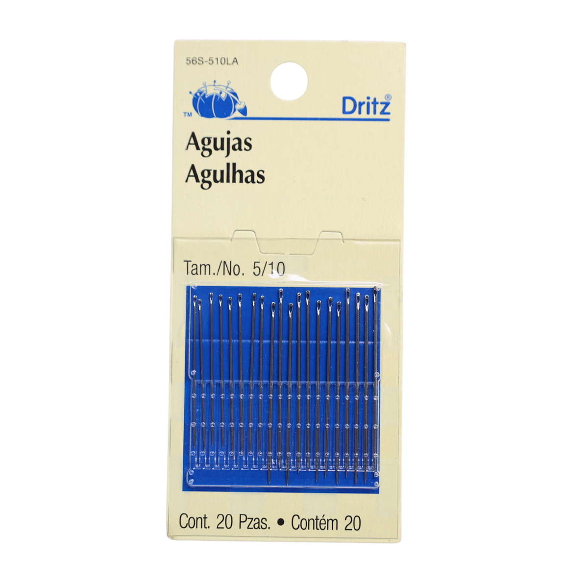Dritz Hand Sewing Needles – Size 5/10 – 20 pcs