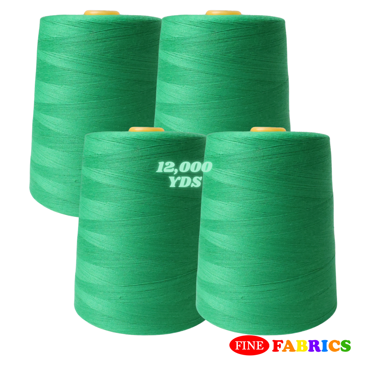 Sewing Threads: 1 Pack(4 Spools), 12000 Yds/Spool, All-Purpose, 6 Colors