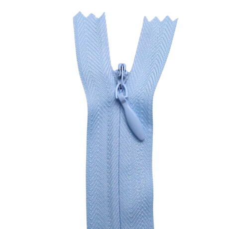 All Purpose, Plastic Invisible Zippers -18", Blue Shade