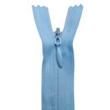 All Purpose, Plastic Invisible Zippers -18", Blue Shade