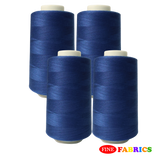 Sewing Threads: 5,000 Yards: All-Purpose: 100% Polyester: Tex24: 22 Colors(W/B, Neutral/Blue Shades): Single/Pack