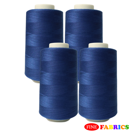 Sewing Threads: 5,000 Yards: All-Purpose: 100% Polyester: Tex24: 22 Colors(W/B, Neutral/Blue Shades): Single/Pack