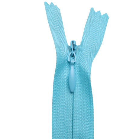 All Purpose, Plastic Invisible Zippers -18", Blue Shade