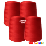 Sewing Threads: 12,000 Yards: All-Purpose: 100% Polyester: Tex24: 6 Colors: Single/Pack