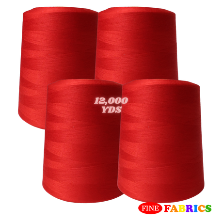 Sewing Threads: 12,000 Yards: All-Purpose: 100% Polyester: Tex24: 6 Colors: Single/Pack