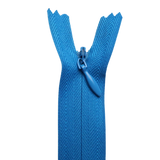 All Purpose, Plastic Invisible Zippers -18", Blue Shade