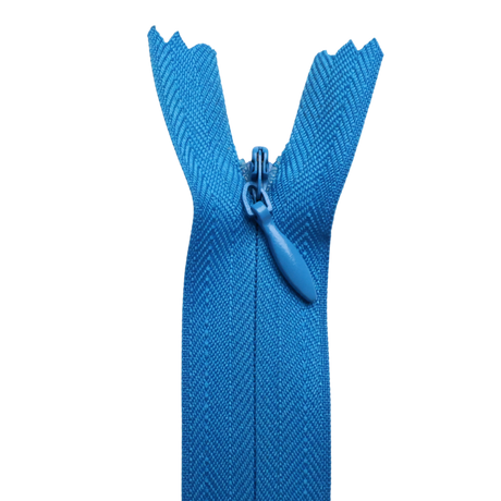 All Purpose, Plastic Invisible Zippers -18", Blue Shade