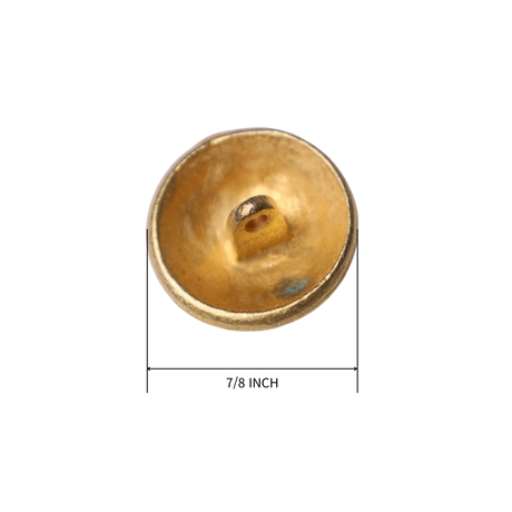 3PC Vintage Brass shank Button – 7/8" (2.22 cm)
