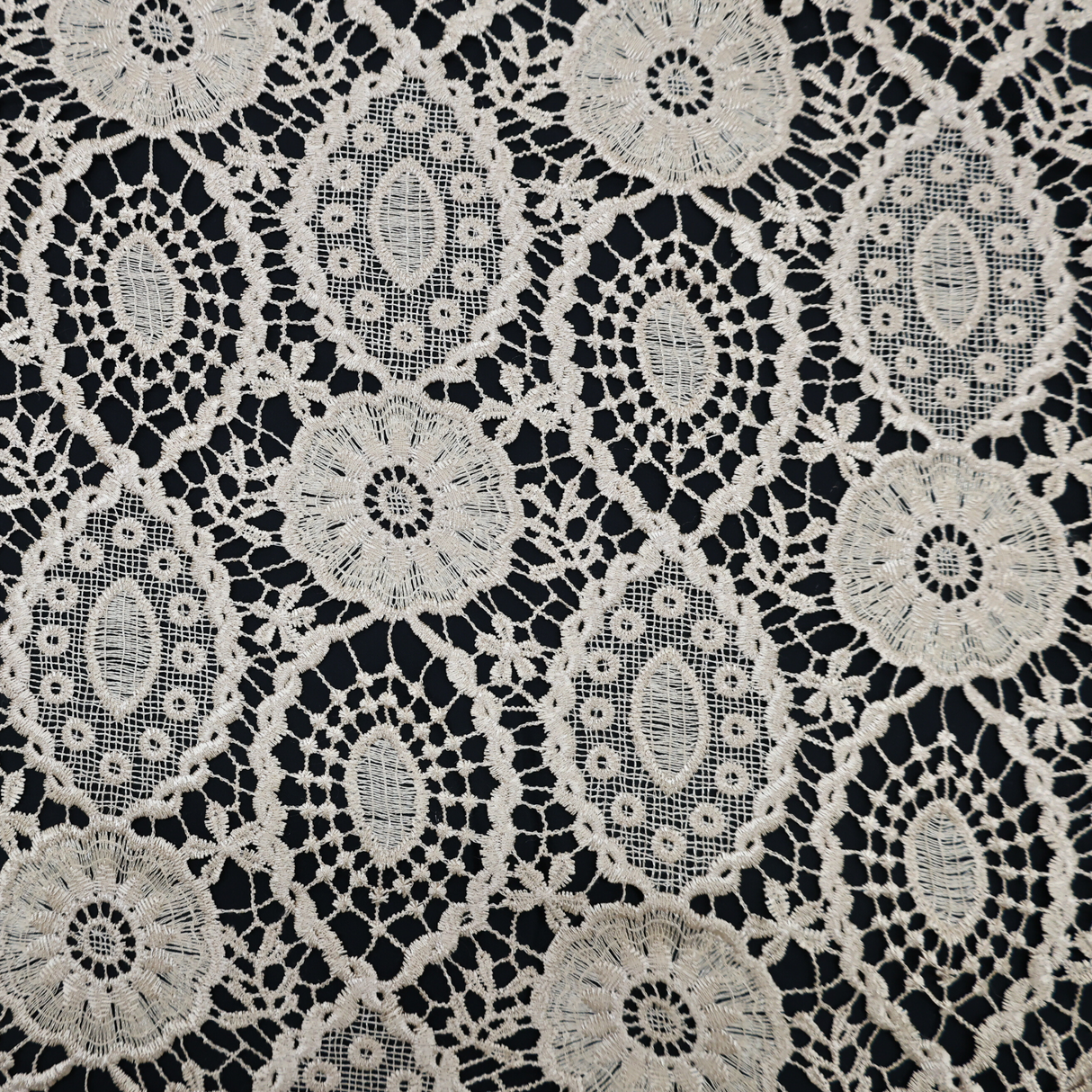Embroidered Lace Fabric –  Light Gold(#ELA04)/By Yard