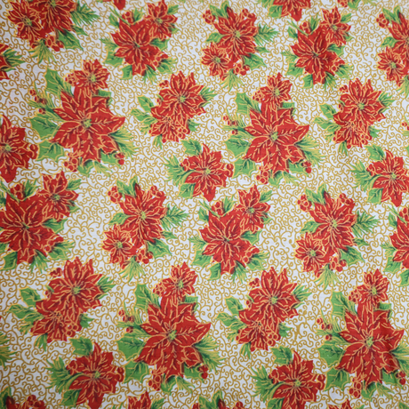 Christmas Print Fabric(3Type) – Cotton Blend, Festive Holiday Design By Yard