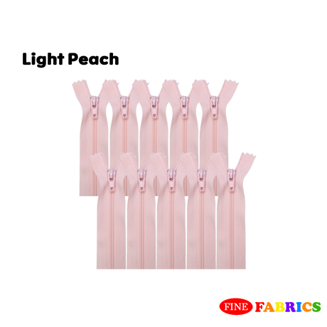 5 / 10 pcs Zippers – Assorted Colors, 18"/ 24", Closed-End, Durable Polyester & Plastic Teeth for Sewing, Crafts, DIY Projects
