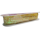 Iridescent Sequin Decorative Trim (Yellow&Navy), 1" Wide (10 Yards)